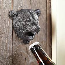 Black Bear Wall Mounted Bottle Opener