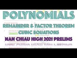 Polynomials Cubic Equations Factor