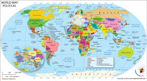 World map highlighting countries which are wrestling champions. Map Of Countries Of The World World Political Map With Countries