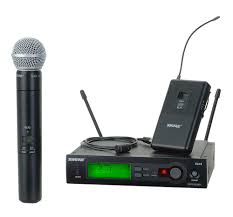 Shure Slx124 85 Sm58 Slx Series Single Channel Wireless Mic System With Wl185 Lavalier And Sm58 Handheld Combo