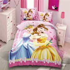 pink disney princess bedding set for