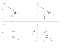 Napisz i narysuj, jakie są związki między bokami w trójkątach: 90 stopni, 45  stopni, 45 stopni i 90 stopni, - Brainly.pl