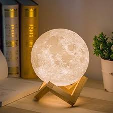 Amazon Com Mydethun Moon Lamp Moon Light Night Light For Kids Gift For Women Usb Charging And Touch Control Brightness Warm And Cool White Lunar Lamp 5 9 In Moon Lamp With Stand Home