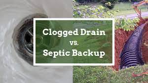 clogged drain vs septic backup