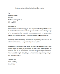Administrative Assistant Cover Letter Template Business