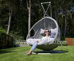 double luxe hanging egg chair gooding360