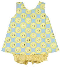 James Lottie Baby Toddler Girls Blue Yellow Lemons