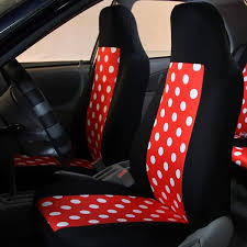 Polka Dot Half Set Front Seat Covers