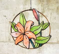 Lily Stained Glass Window Hangings