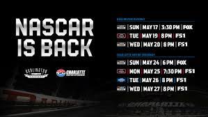 NASCAR Revised Schedule for May ...