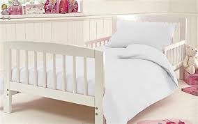 plain white cot bedding ping