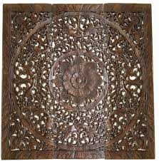 Large Fl Wood Carved Wall Panels