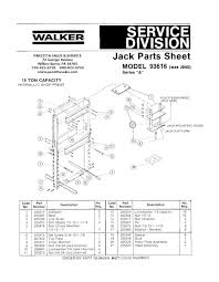 lincoln walker 93616 series a parts