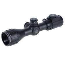 Utg 3 9x32 Ao Compact Cqb Bug Buster Ie Riflescope Matte Black Finish With Illuminated Mil Dot Reticle Target Turrets Adjustable Objective Rings