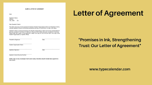 free printable letter of agreement
