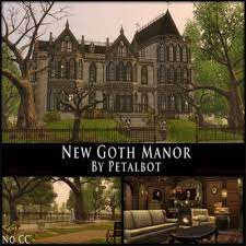 How to unlock the goth manor on sims 3 pets is important information accompanied by photo and hd pictures . New Goth Manor By Petalbot By Petalbot The Exchange Community The Sims 3