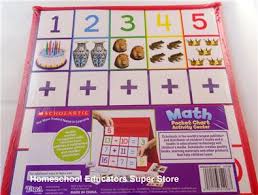 Details About Scholastic Math Pocket Chart Activity Center Homeschool Pre K To 1st Numbers New