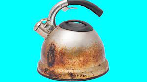 how to clean a greasy tea kettle