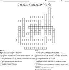 Biology B1 Topic 1 Crossword Wordmint