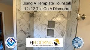 installing 12x12 tile on diamond with