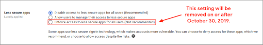 A less secure app (lsa) is an application that connects to a google account with the username and password verification only and does not use modern security lsa is not recommended by gmail for connecting to an external application because it leaves your account and data vulnerable to hijacking. Google Workspace Updates Limiting Access To Less Secure Apps To Protect G Suite Accounts