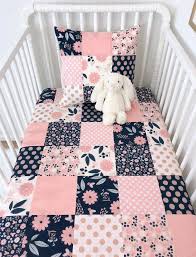 pink crib bedding girl nursery pink