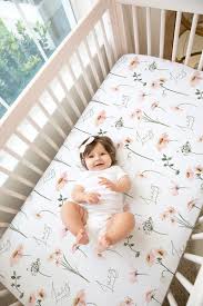 Pink Daisy Baby Bedding Crib Sheet