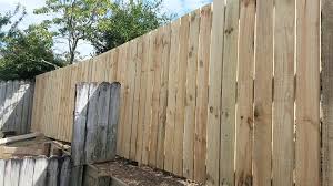 Timber Fencing On Retaining Walls The