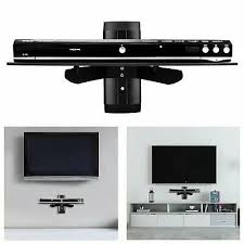1 tier black glass floating wall mount
