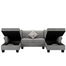u shaped chenille sectional sofa