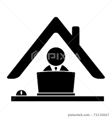 Home Office Icon Remote Work Symbol