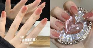 peach tea nails feature fruity ombrés