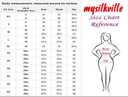 Womens Sizing Guides Blog My Silk Ville