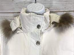 Long Jacket White Fur Hood Hooded Coat