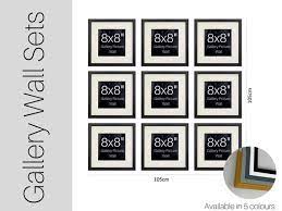 Gallery Wall Set 9 Pcs Square Wooden