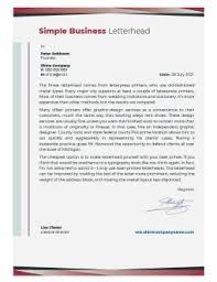 free business letterhead templates in
