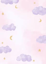 cute baby background with watercolor