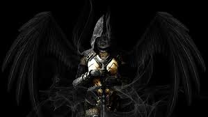 dark angel black fire gothic skull