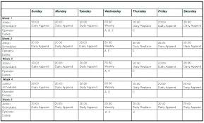 Work Calendar Template Employee Work Schedule Template Excel Work