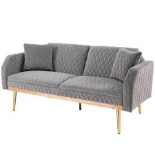 Velvet Straight Accent Sofa