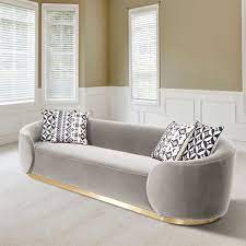 grey 3 seater sofa upholstered velvet