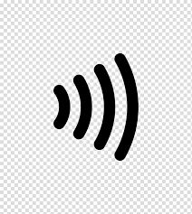 black signal icon contactless payment