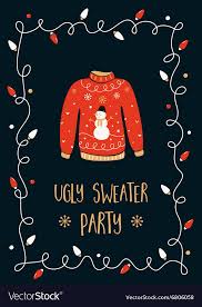 ugly sweater party invitation card
