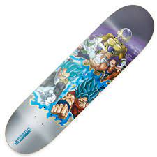 Primitive and dragon ball z have come together to unveil their exclusive line of premium skateboard decks featured with shiny holographic trims and the iconic line of anime characters. Primitive Skateboarding X Dragon Ball Z Team Resurrection Skateboard Deck 8 1 Skateboards From Native Skate Store Uk