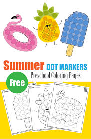 Count how many flowers are in the here are some of my favorite free printables to use with do a dot markers. Summer Dot Markers Activity
