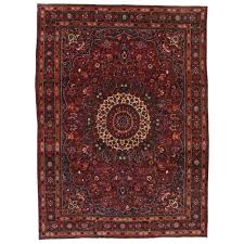 antique persian yazd area rug with luxe