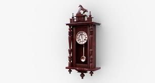 antique wall clock pendulum 3d model