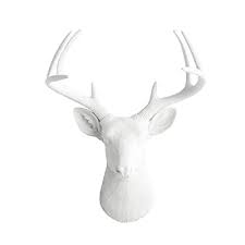 Wall Large White Faux Deer