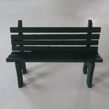 forest green mini wooden bench painted
