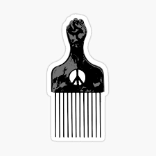 This inexpensive hair tool has richer roots than you knew. Black Power Afro Pick Stickers Redbubble